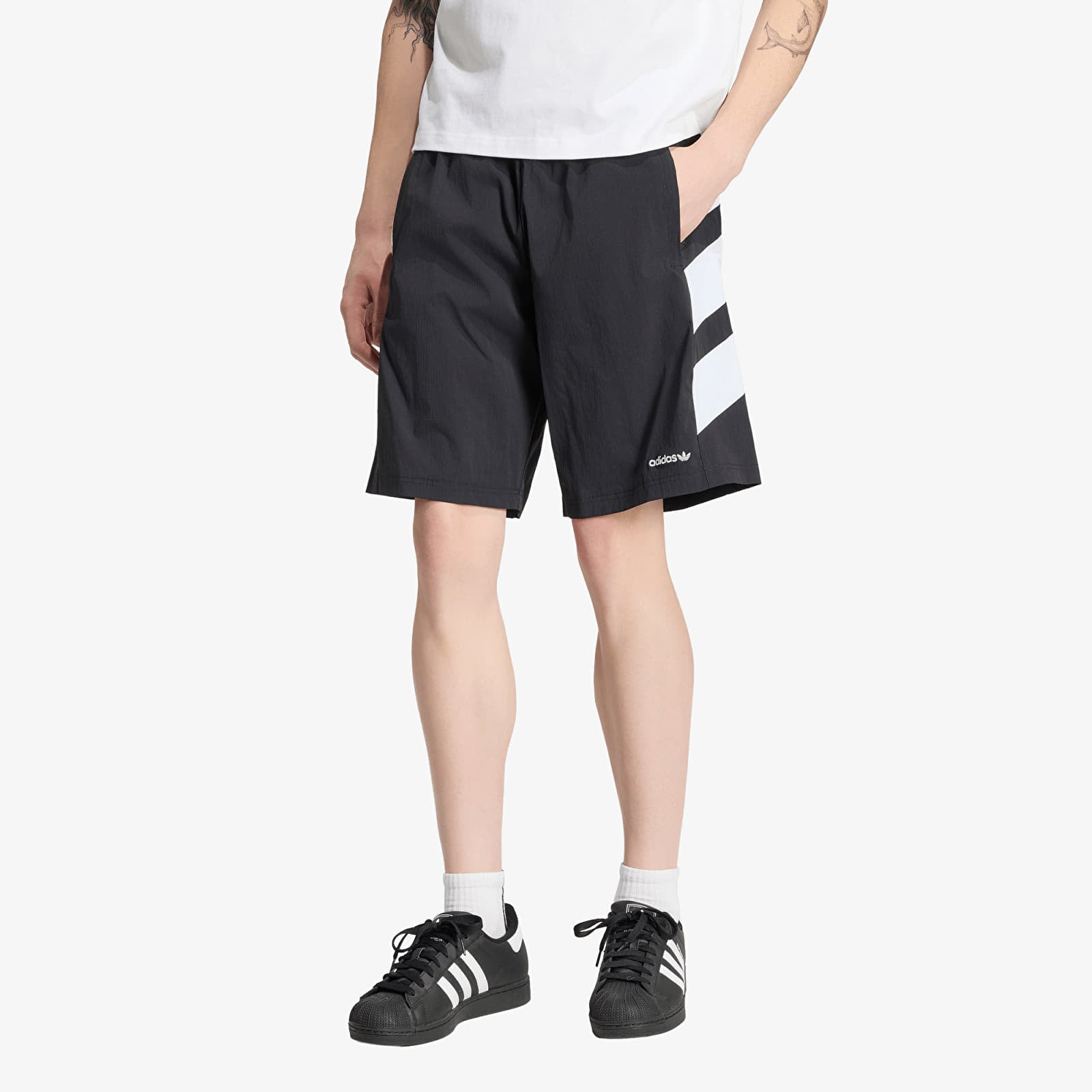 Pánské kraťasy adidas Adicolor Double Blocked Shorts Black