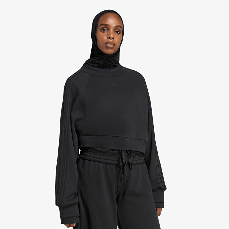 adidas Winterized Double Crew Sweatshirt Black