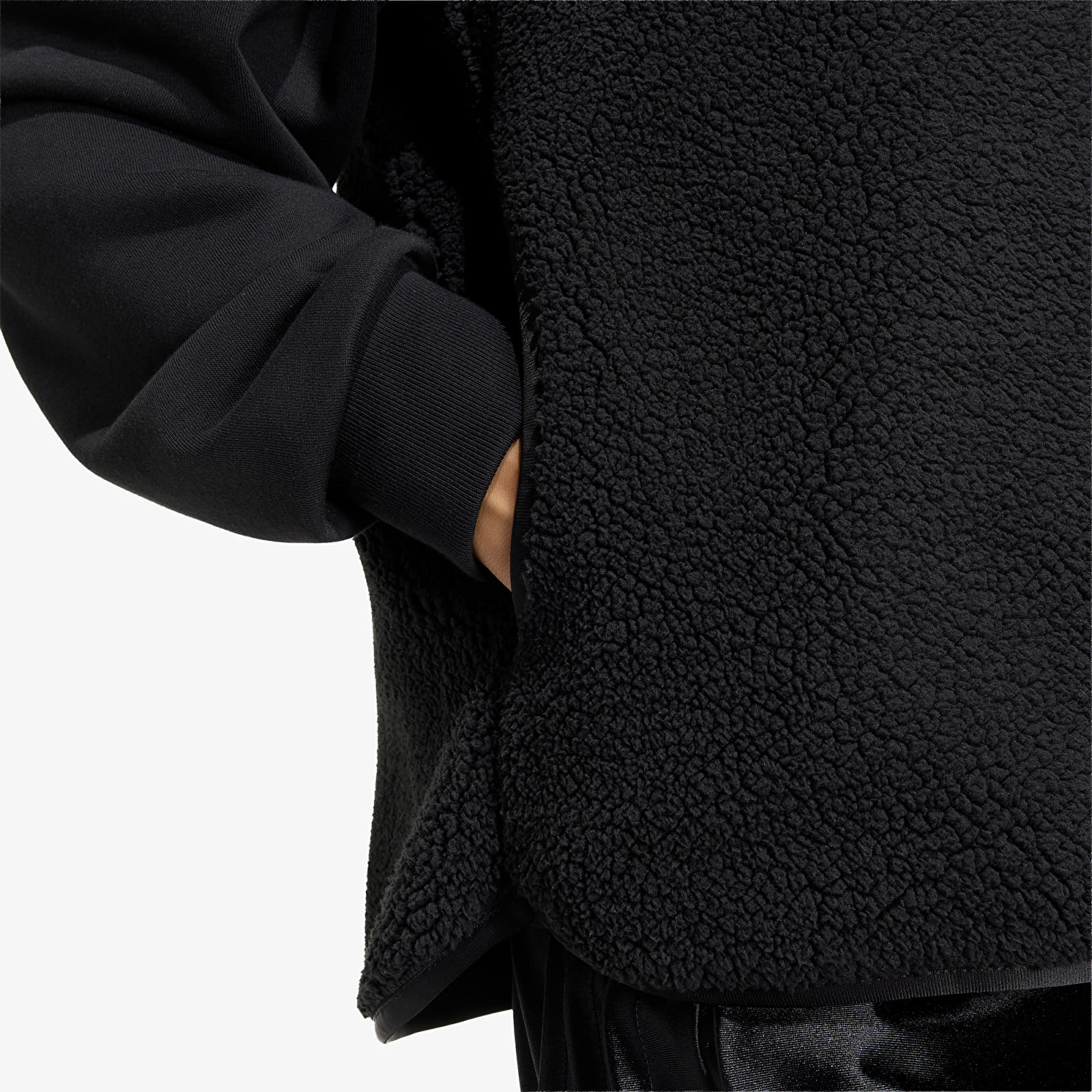 Naisten villatakit adidas City Tech High Pile Fleece Vest Black