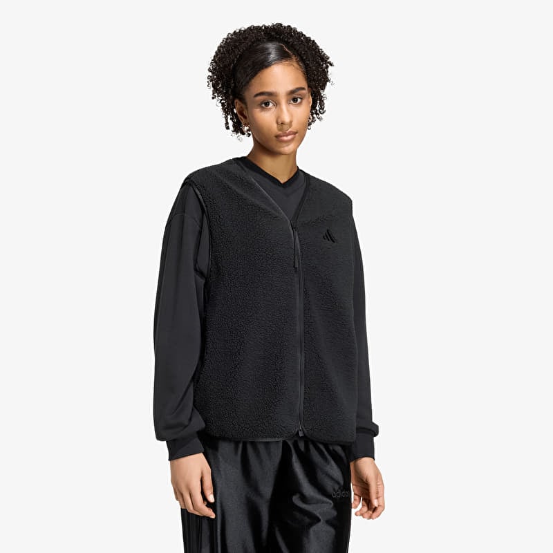 adidas City Tech High Pile Fleece Vest Black