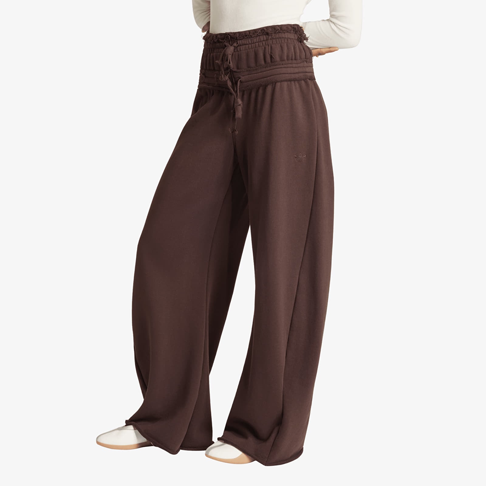 Pantaloni tuta donna adidas SST Double Waisted Pant Aurora Coffee