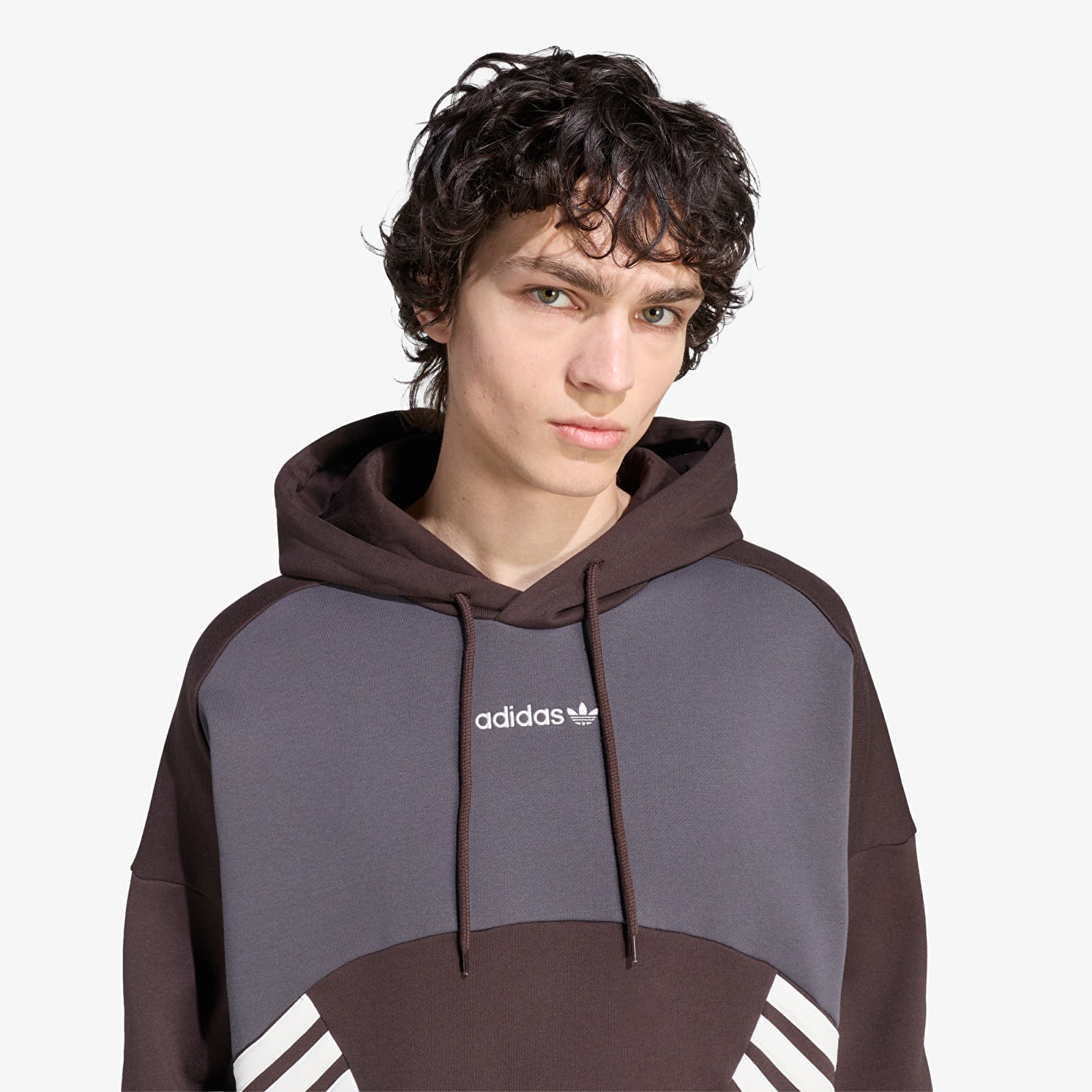 Herren-Sweatshirts adidas Cutline Hoodie Aurora Coffee/ Utility Black