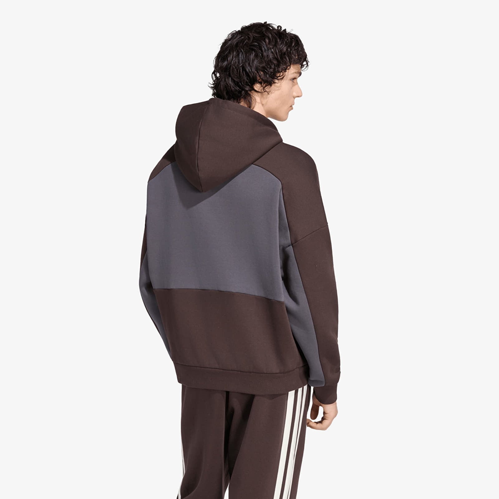 Herren-Sweatshirts adidas Cutline Hoodie Aurora Coffee/ Utility Black