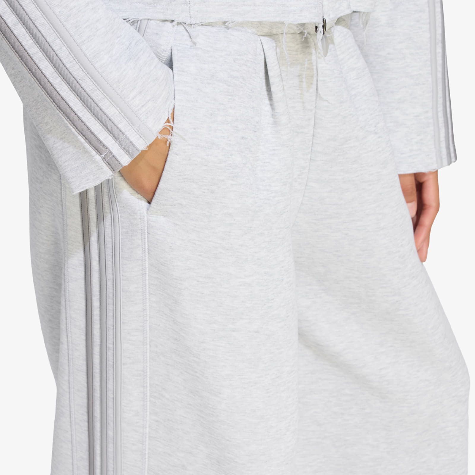 Pantaloni de damă adidas SST 2.0 Long Trackpant Light Grey Heather/ Lgh Solid Grey