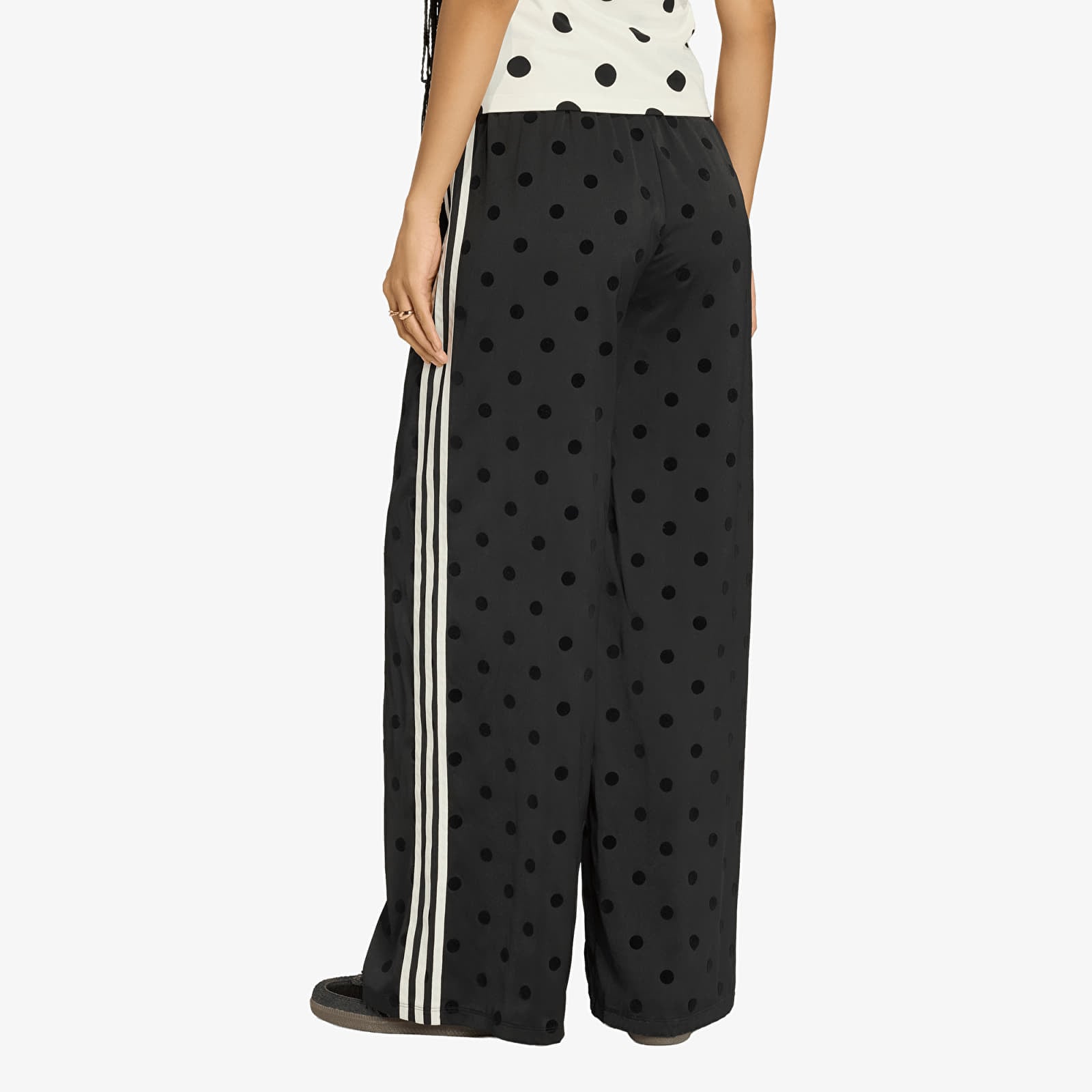 Pantalons femme adidas Satin Polka Dots Wide Leg Pant Black