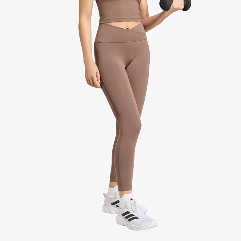 Leggings adidas 3 Stripes Studio All Me 7/8 X-Over Leggings Earth Strata