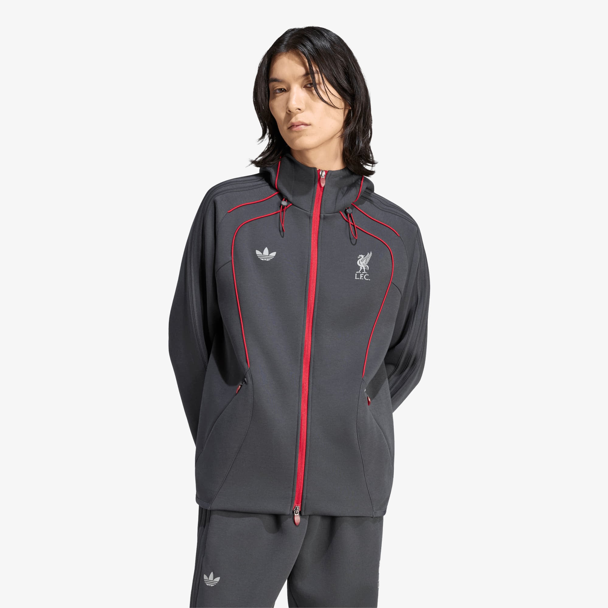 Суитшърт adidas Lfc Spacer Teamgeist 26 Tracktop Carbon M