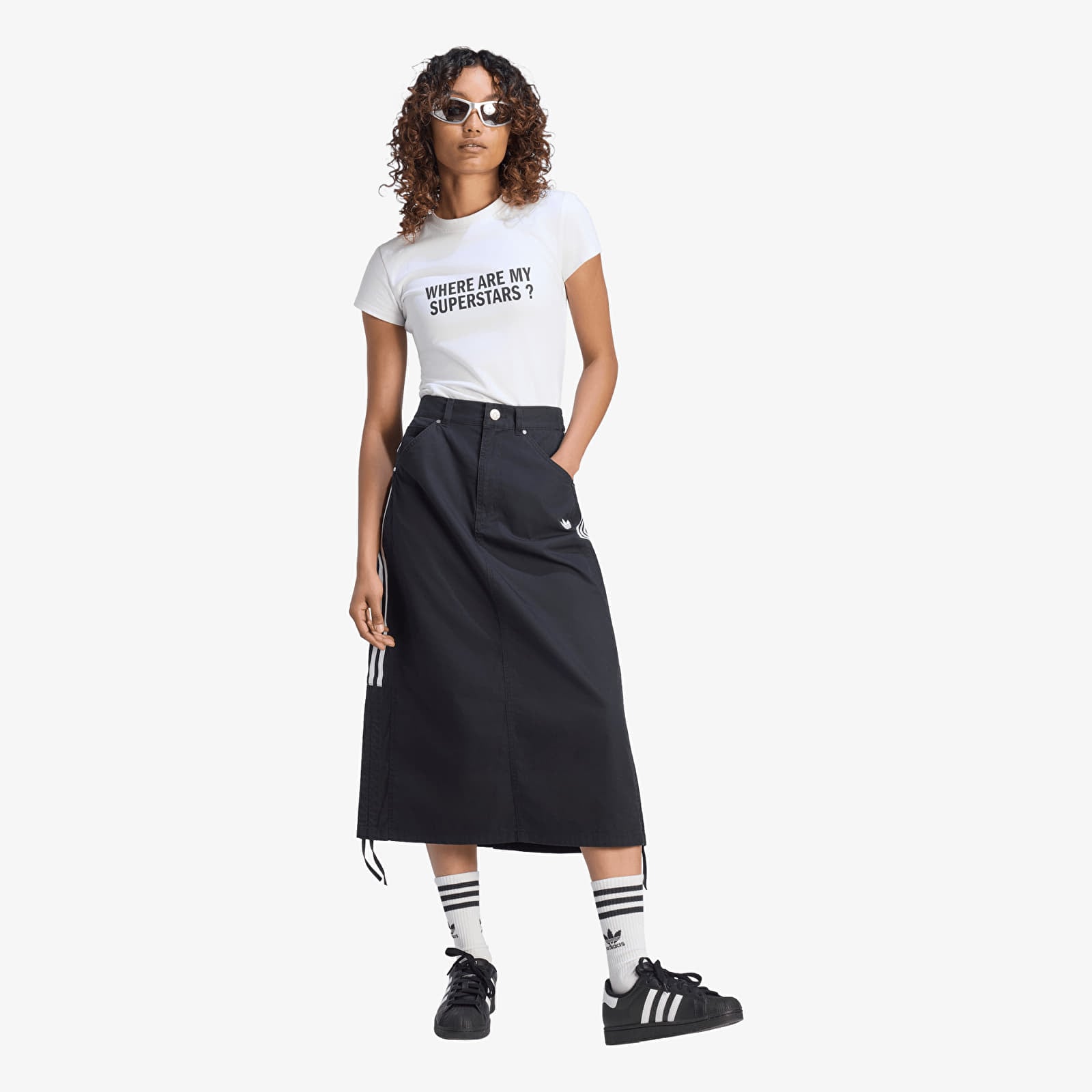 Rokken voor vrouwen adidas Parachute Skirt Black