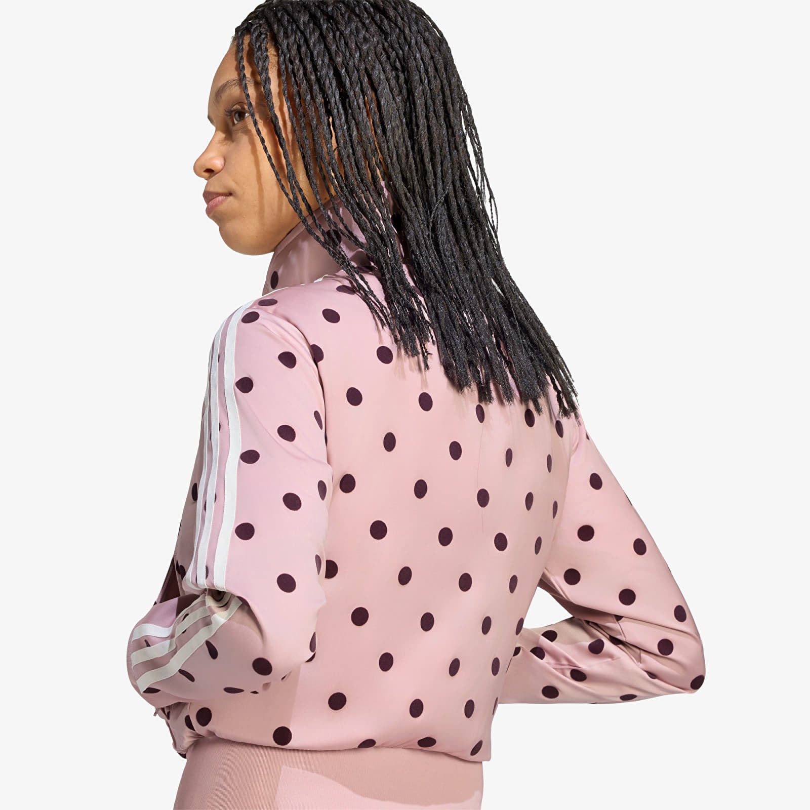 Chaquetas de mujer adidas Satin Polka Dots Tt Track Top Dual Lilac