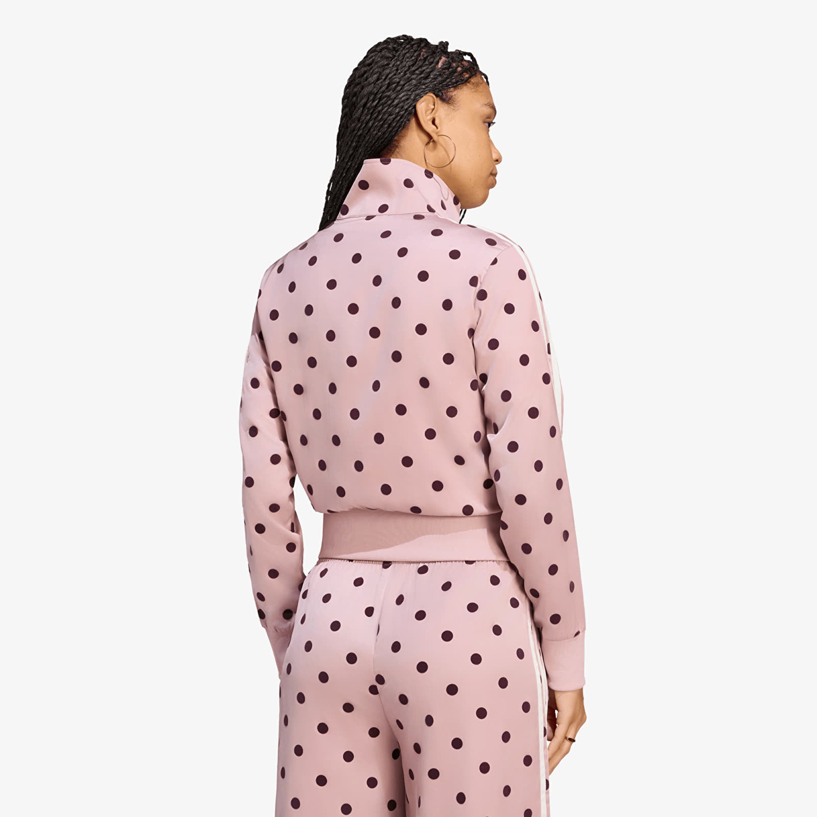 Chaquetas de mujer adidas Satin Polka Dots Tt Track Top Dual Lilac