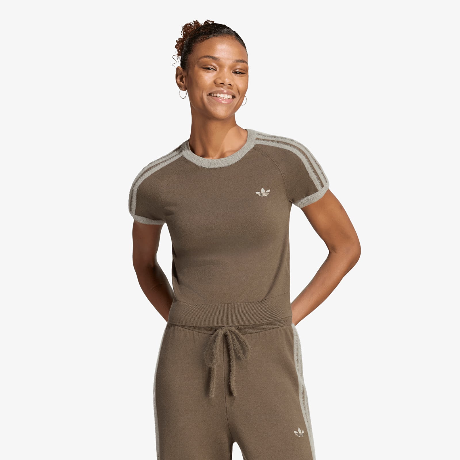 T-shirts adidas Knitted T-Shirt Branch/ Silver Pebble