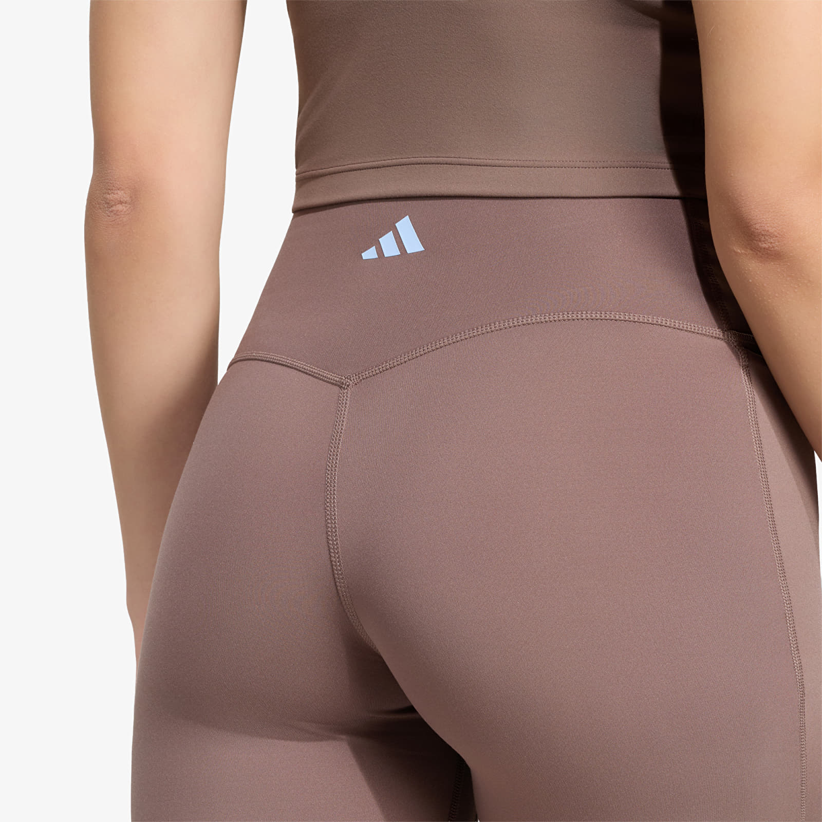 Women's Shorts adidas 3 Stripes Studio All Me Booty Short Leggings Earth Strata