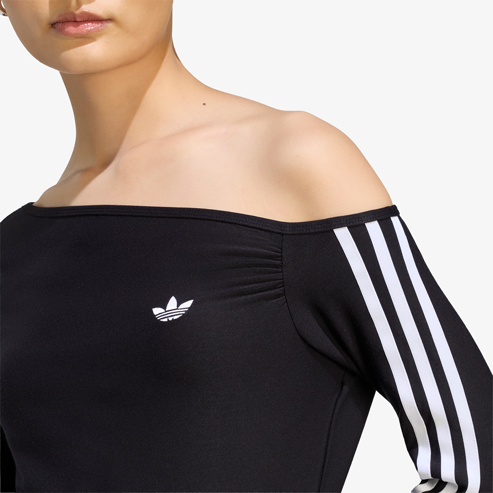Camisetas de mujer adidas One Shoulder Asymmetric Long-Sleeve Top Black
