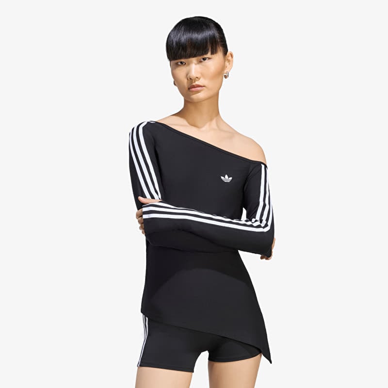 T-shirt adidas One Shoulder Asymmetric Long-Sleeve Top Black