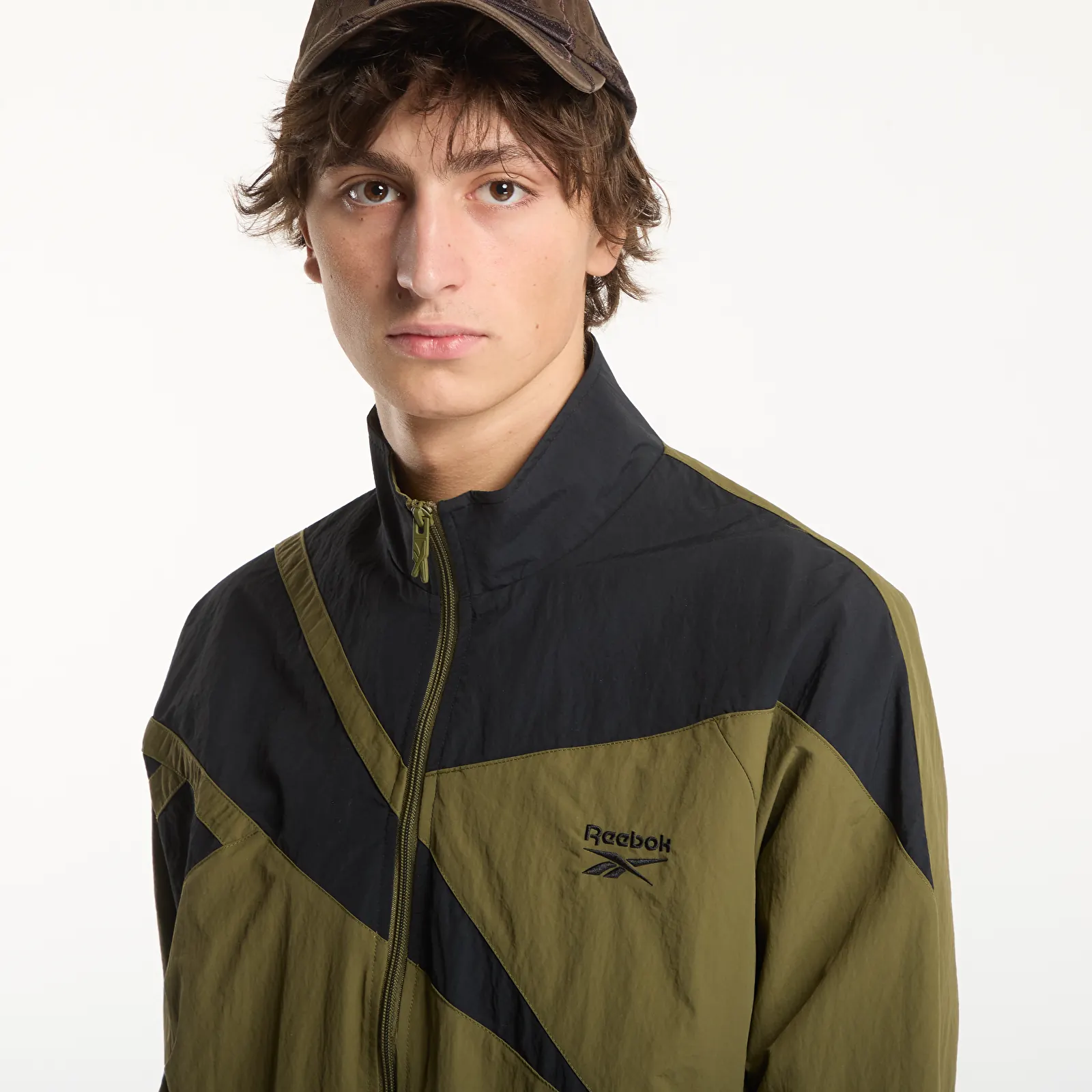 Ανδρικά σακάκια Reebok Vector Track Top Olive Stone/ Black