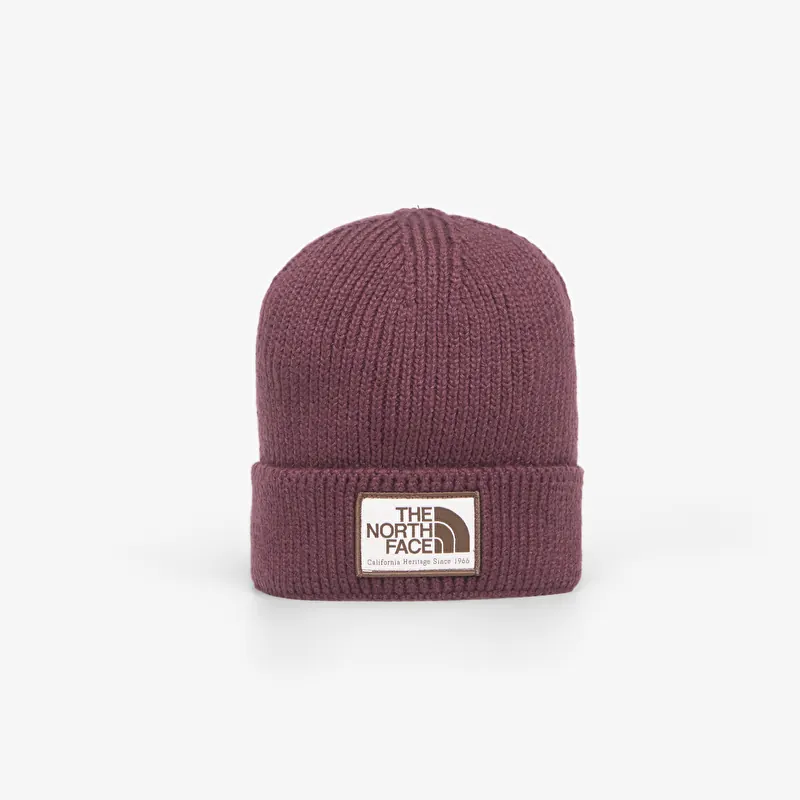 Шапка The North Face TNF Logo Box Cuffed Beanie Deep Burgundy