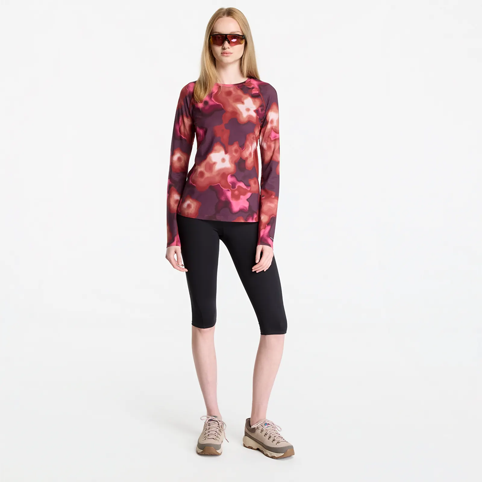 Women's T-shirts Columbia Omni-Heat Infinity™ Knit LS Crew Red Oxide, Dyeflower