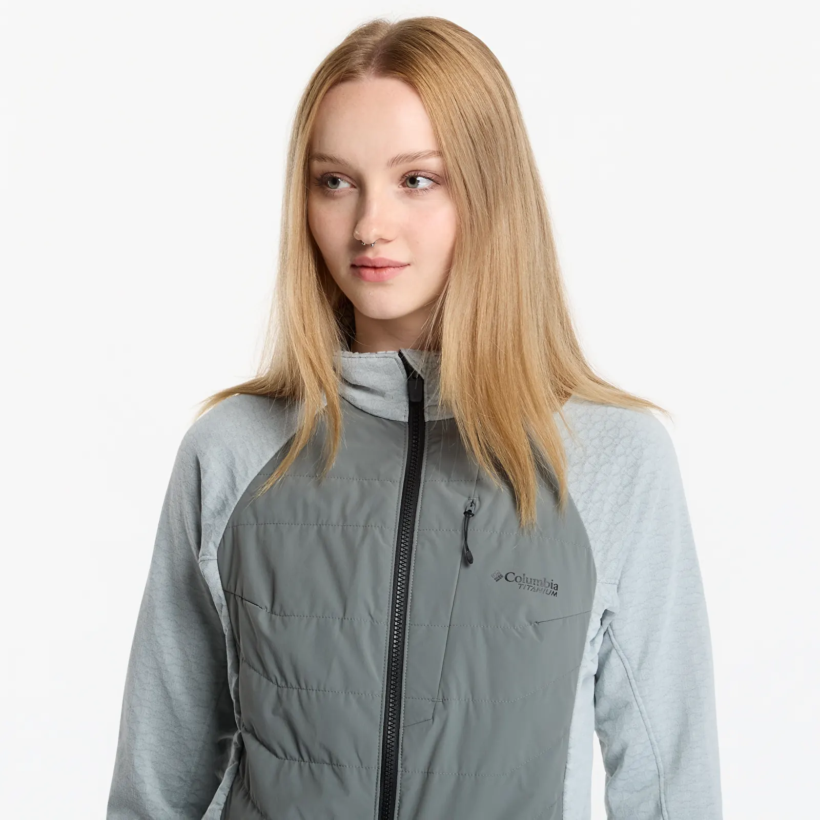 Felpe con cappuccio donna Columbia Arctic Crest™ II Hybrid Full Zip Sedona Sage, Tea Light