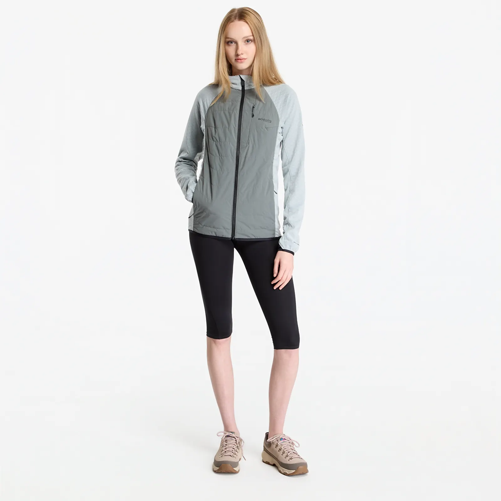 Felpe con cappuccio donna Columbia Arctic Crest™ II Hybrid Full Zip Sedona Sage, Tea Light