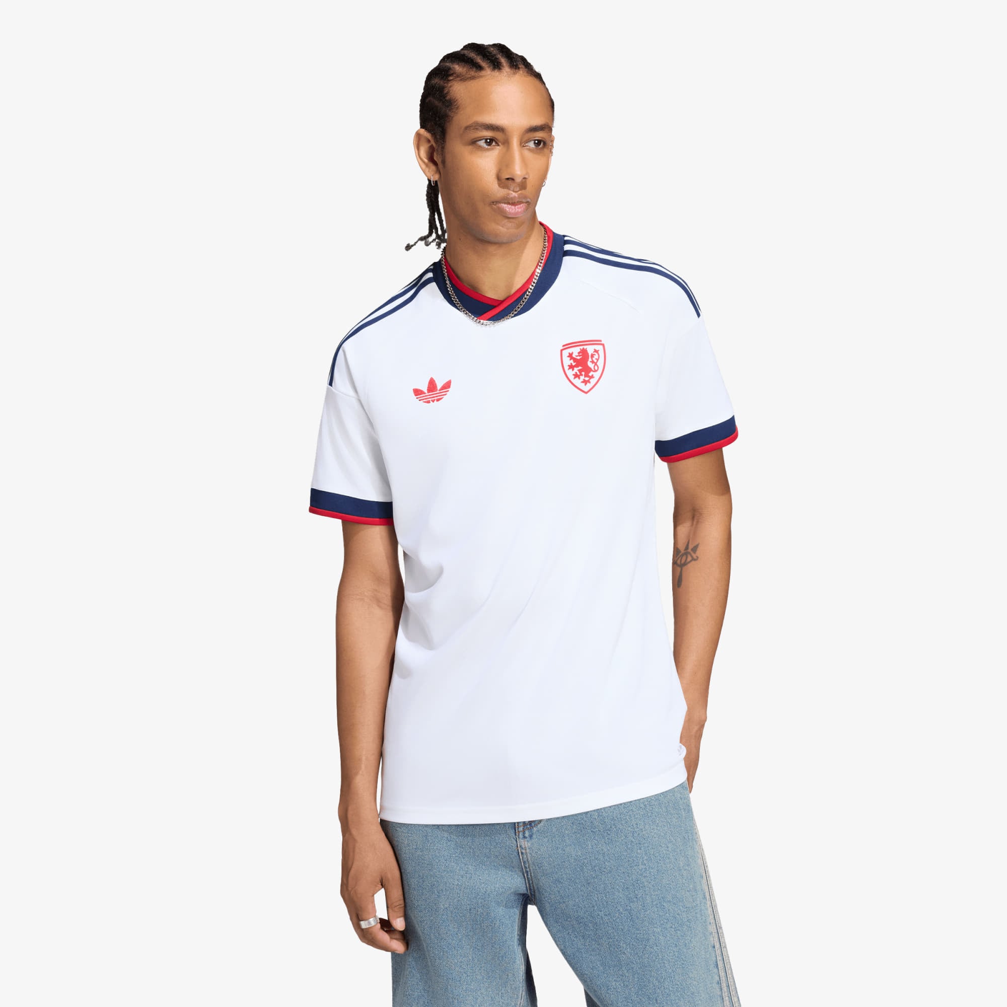 Фланелка adidas Czechia FAČR Away Jersey White/ Team Navy Blue 2/ Team Power Red 2 M
