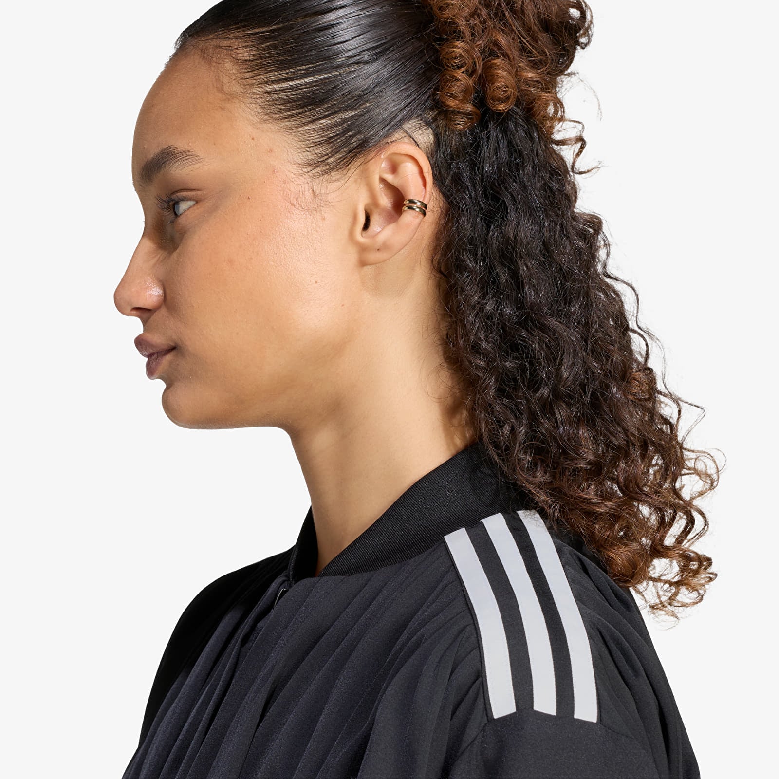 Women's jackets adidas Satin Pleated Track Top Black