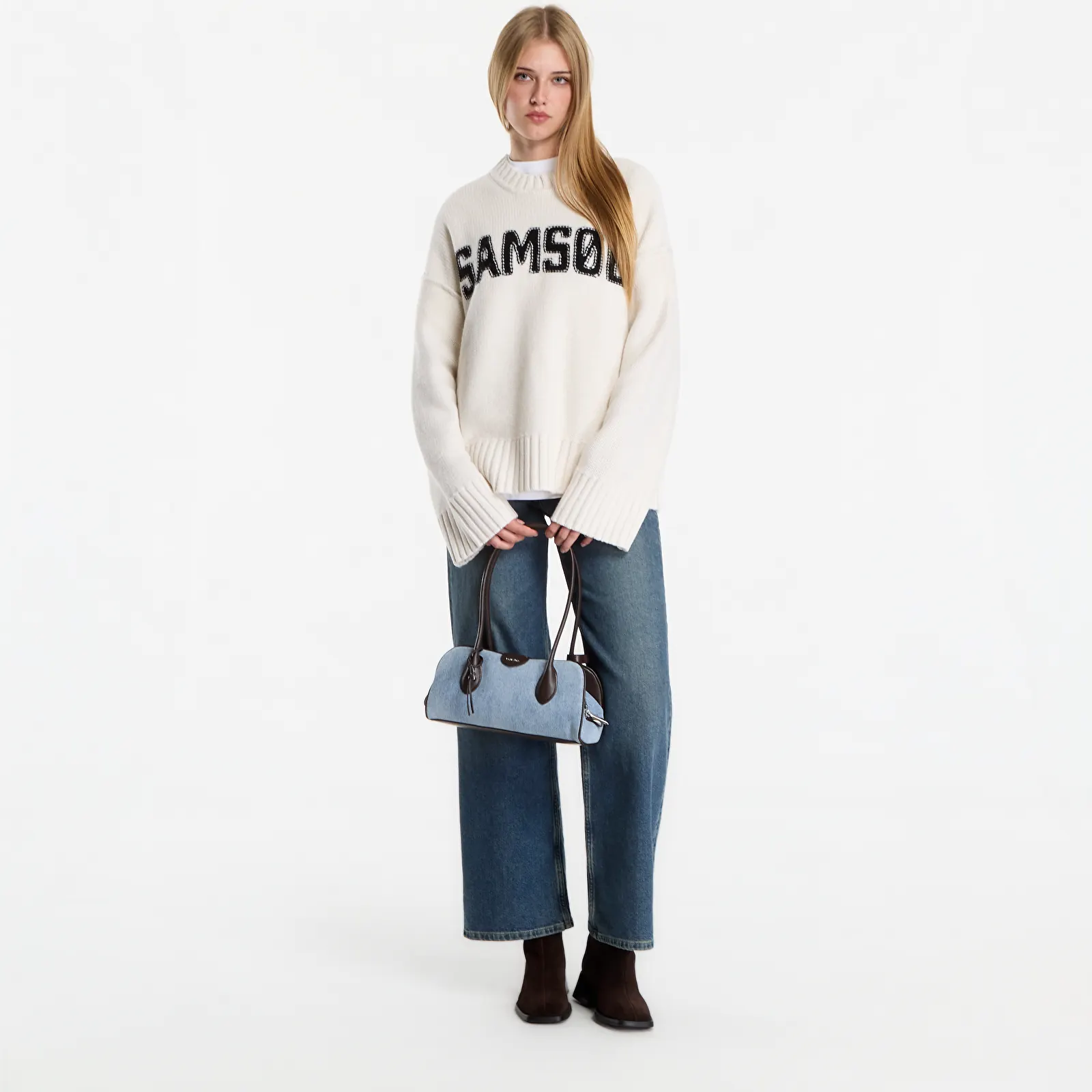 Pulóverek Samsøe Samsøe Sakeiku Sweater Egret