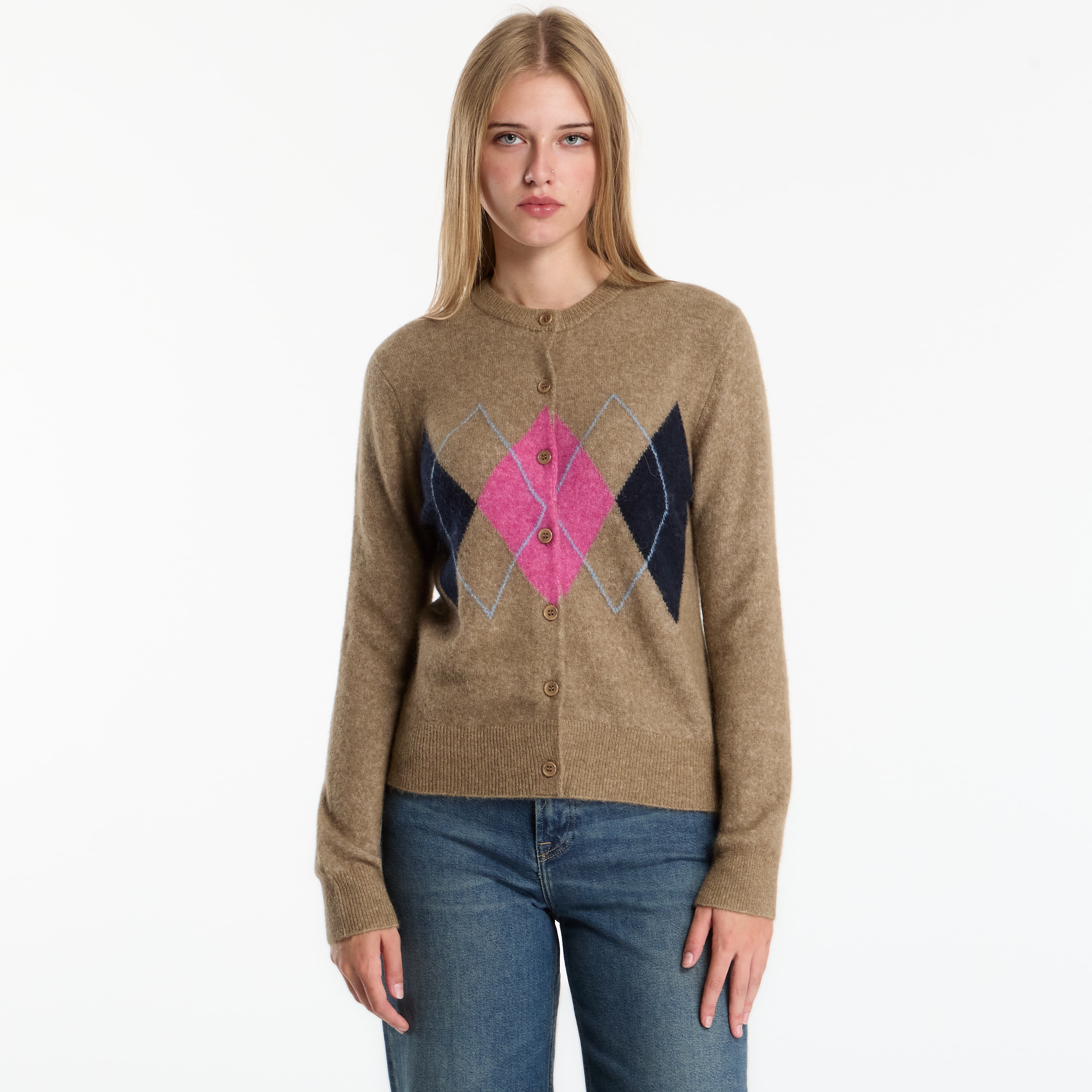Пуловер Samsøe Samsøe Sanor Short Cardigan Lead Gray L