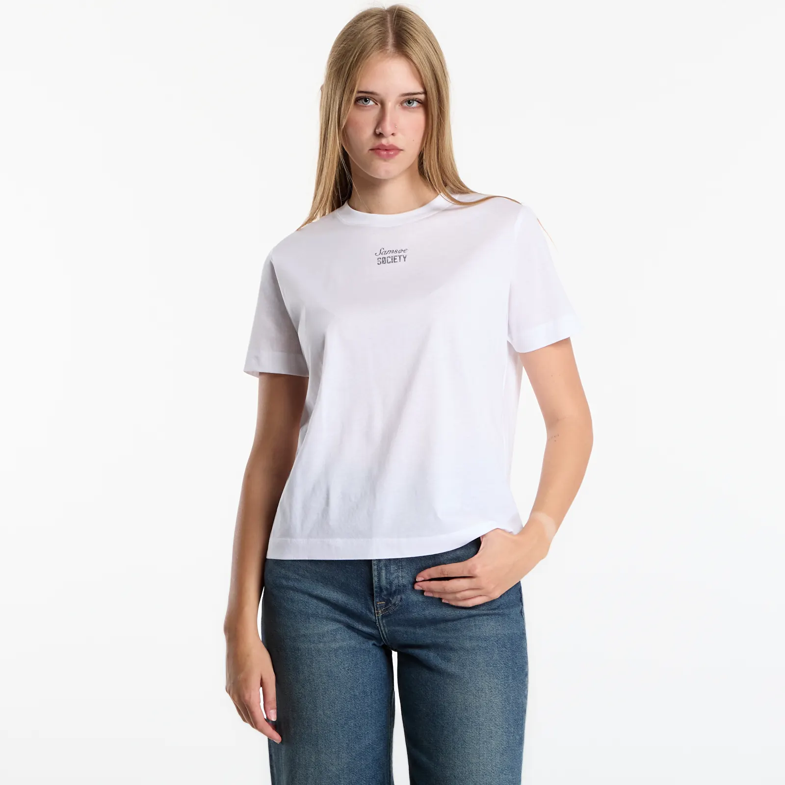 T-shirts Samsøe Samsøe Sacamino T-shirt Ss White Shield