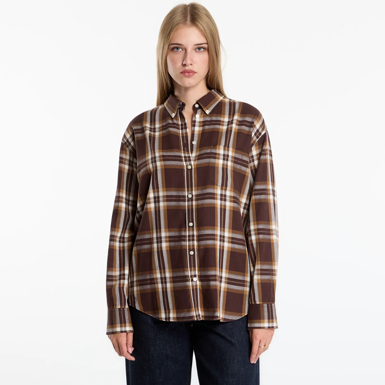 Πουκάμισα Gant Rel Checked Flannel Bd Shirt Light Ochre