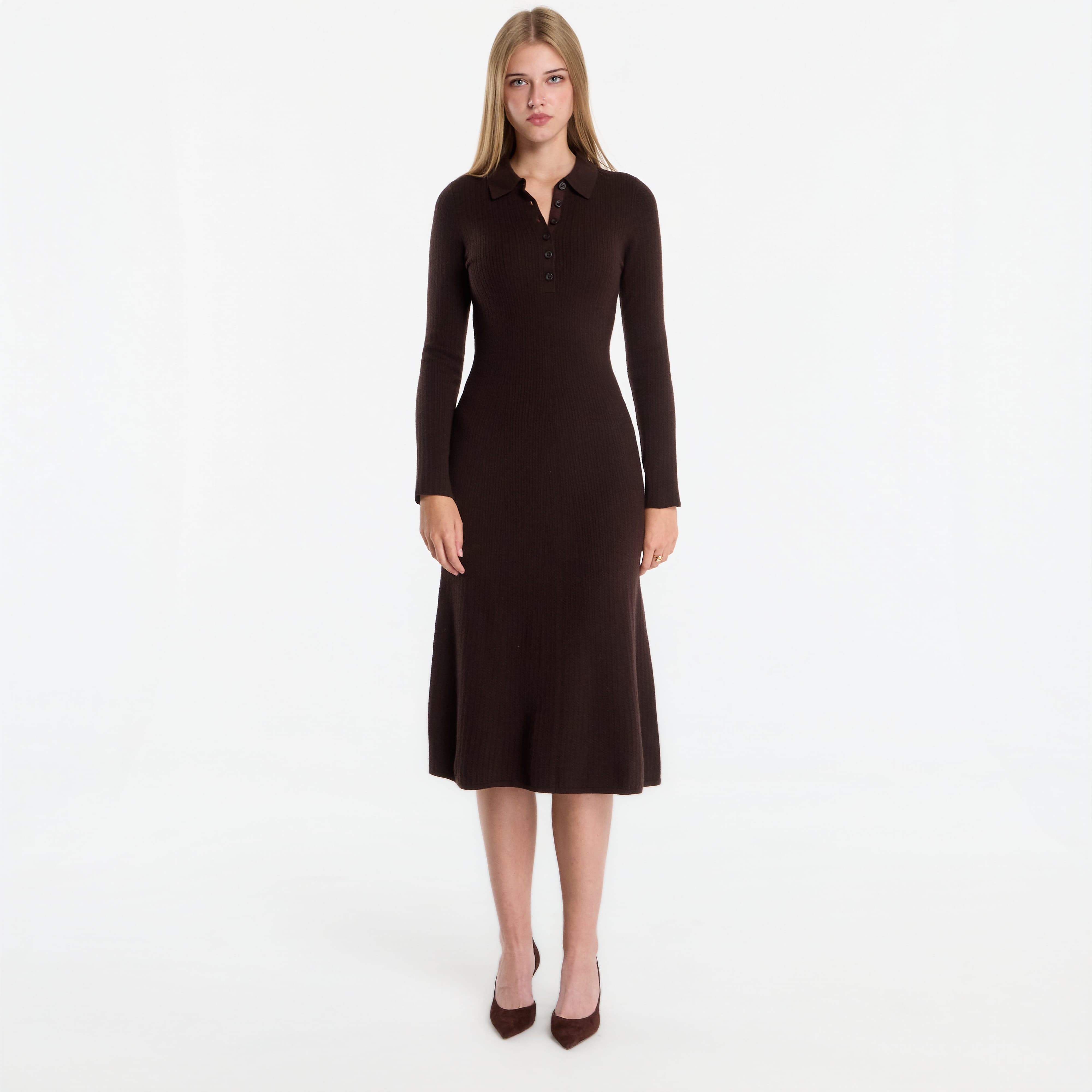 Облекло Gant Mini Cable Knit Dress Light Ochre L
