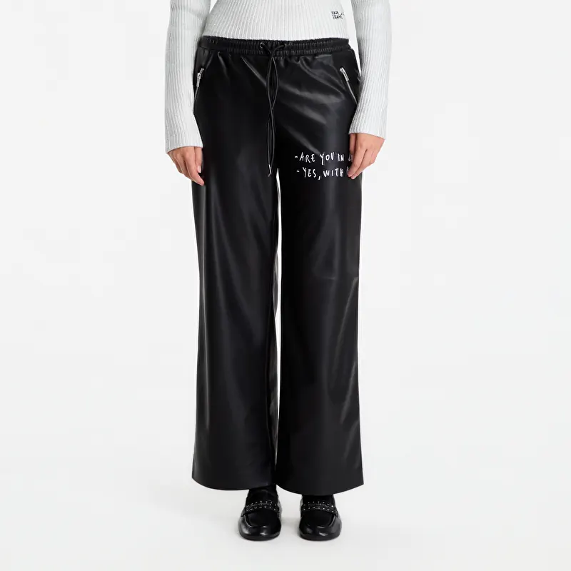 Karl Lagerfeld Jeans X Pt Faux Leather Pant Black