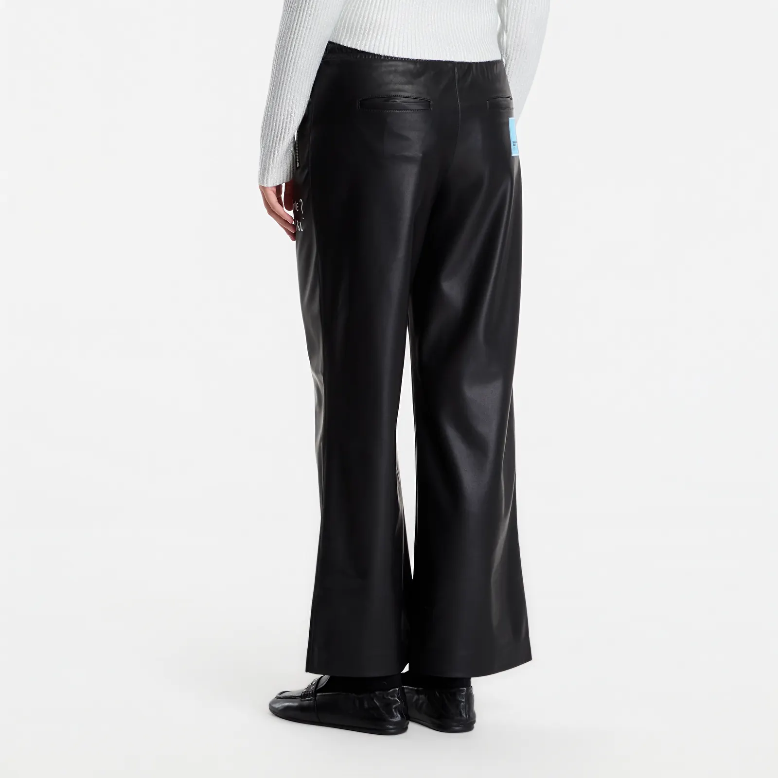 Joggebukser Karl Lagerfeld Jeans X Pt Faux Leather Pant Black