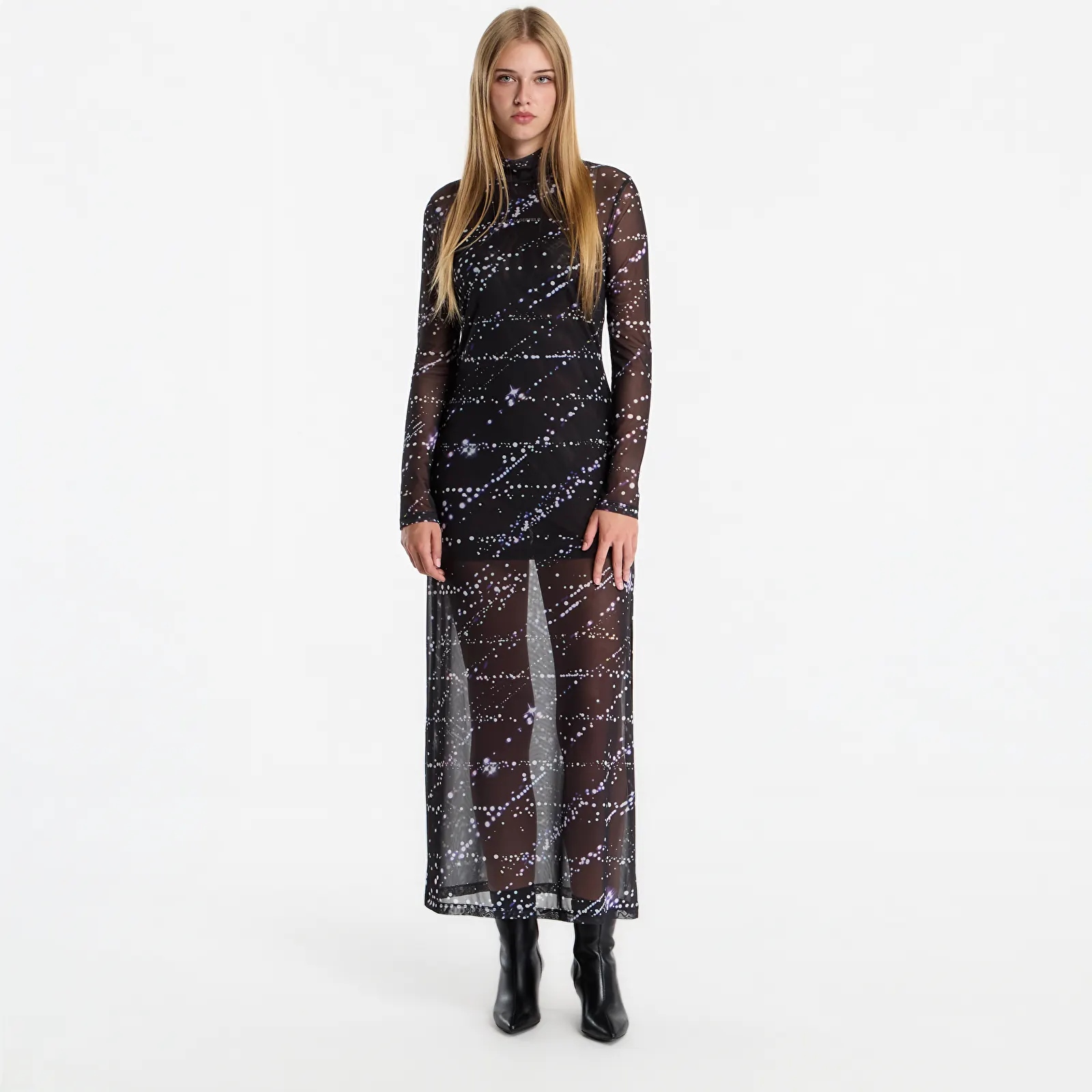 Dresses Karl Lagerfeld Jeans Mesh Aop Maxi Dress Glow Aop