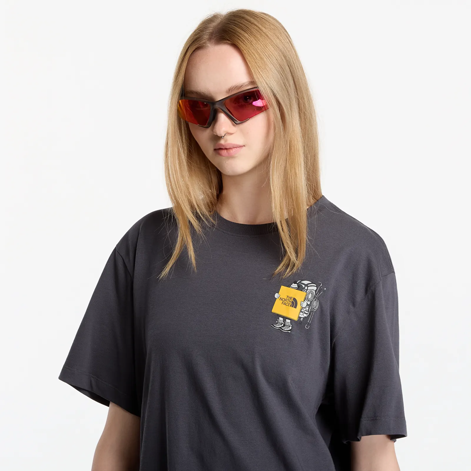 Miesten T-paidat The North Face Gear Up Get Out Relaxed SS Tee UNISEX Anthracite