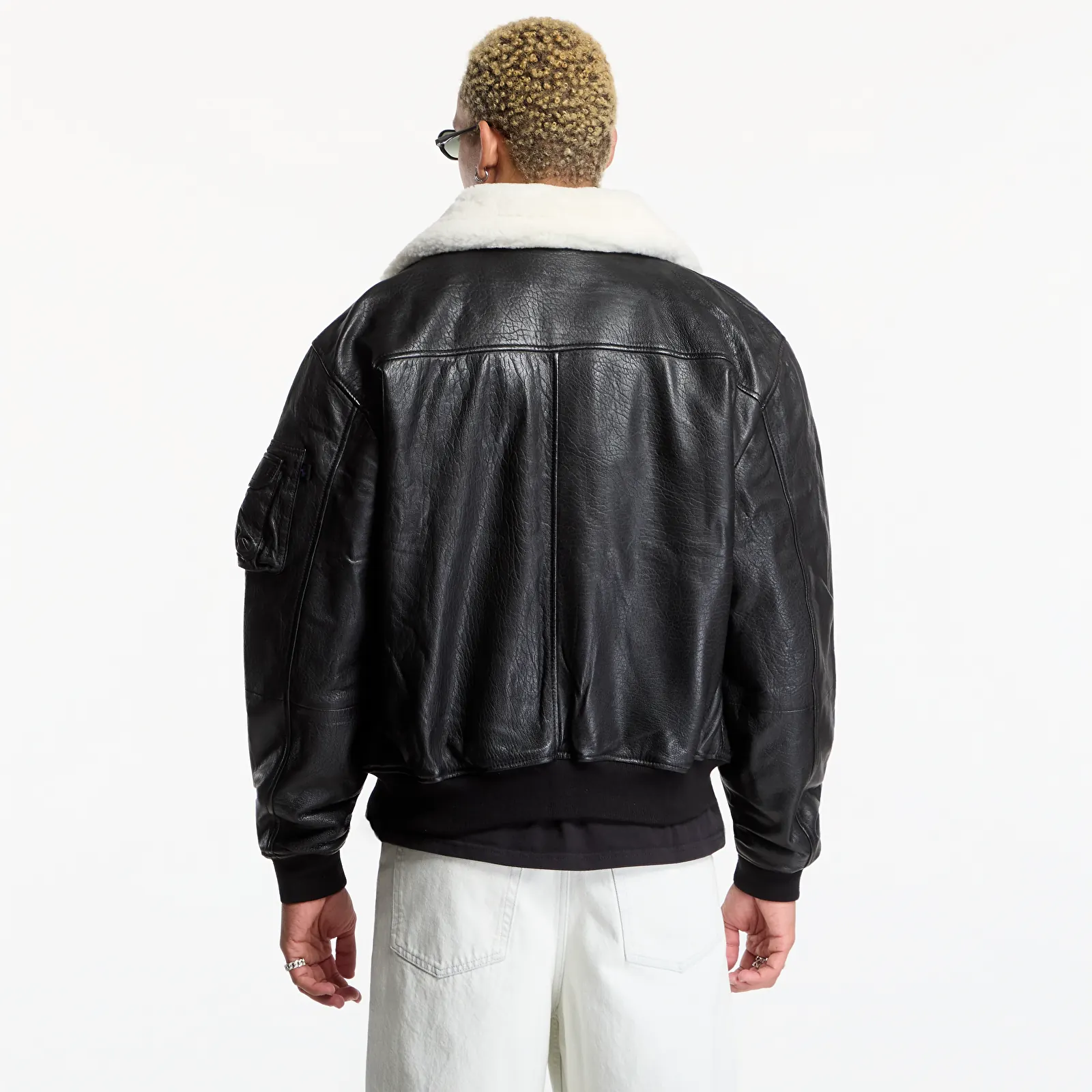 Men's bombers Alpha Industries B-15 Leather UV Black
