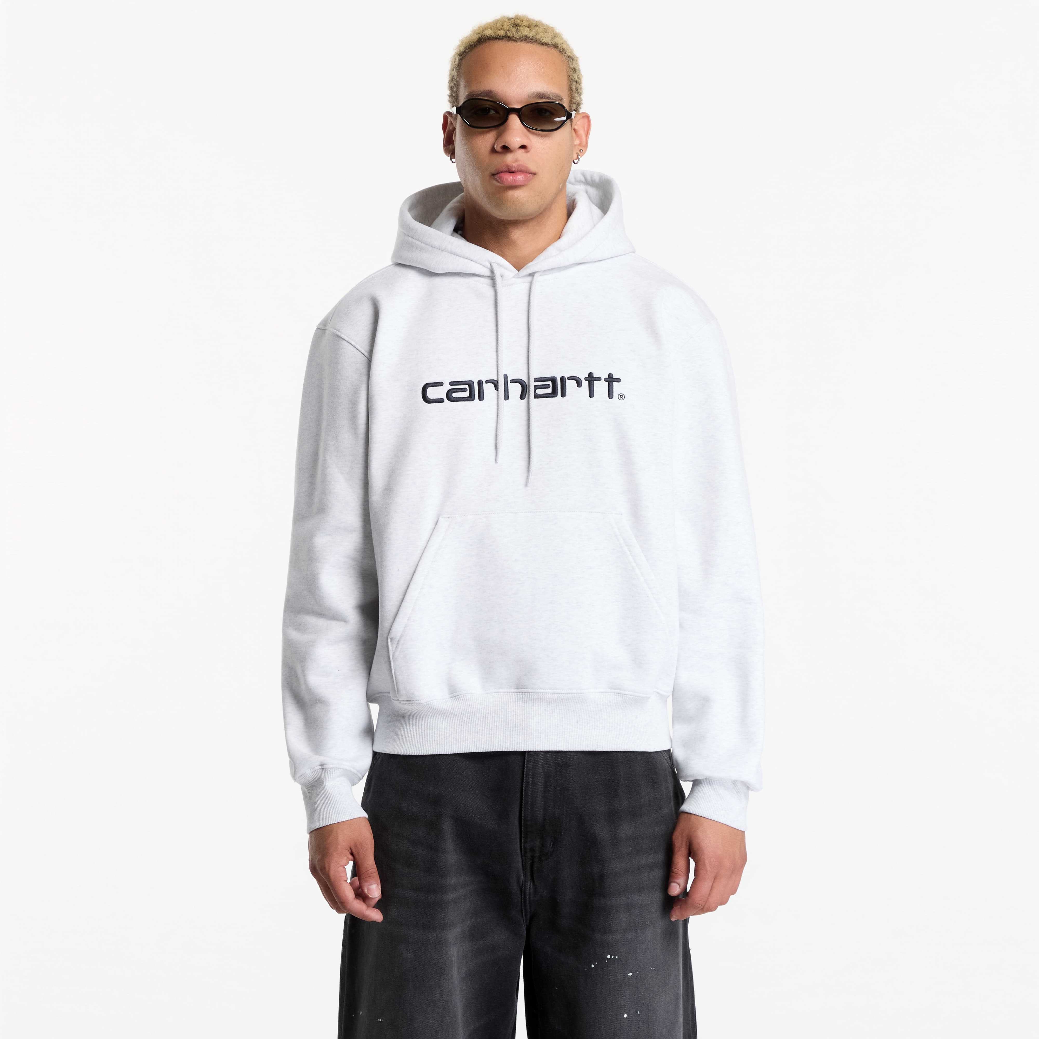 Суитшърт Carhartt WIP Hooded Carhartt Sweat UNISEX Ash Heather/ Graphite XL