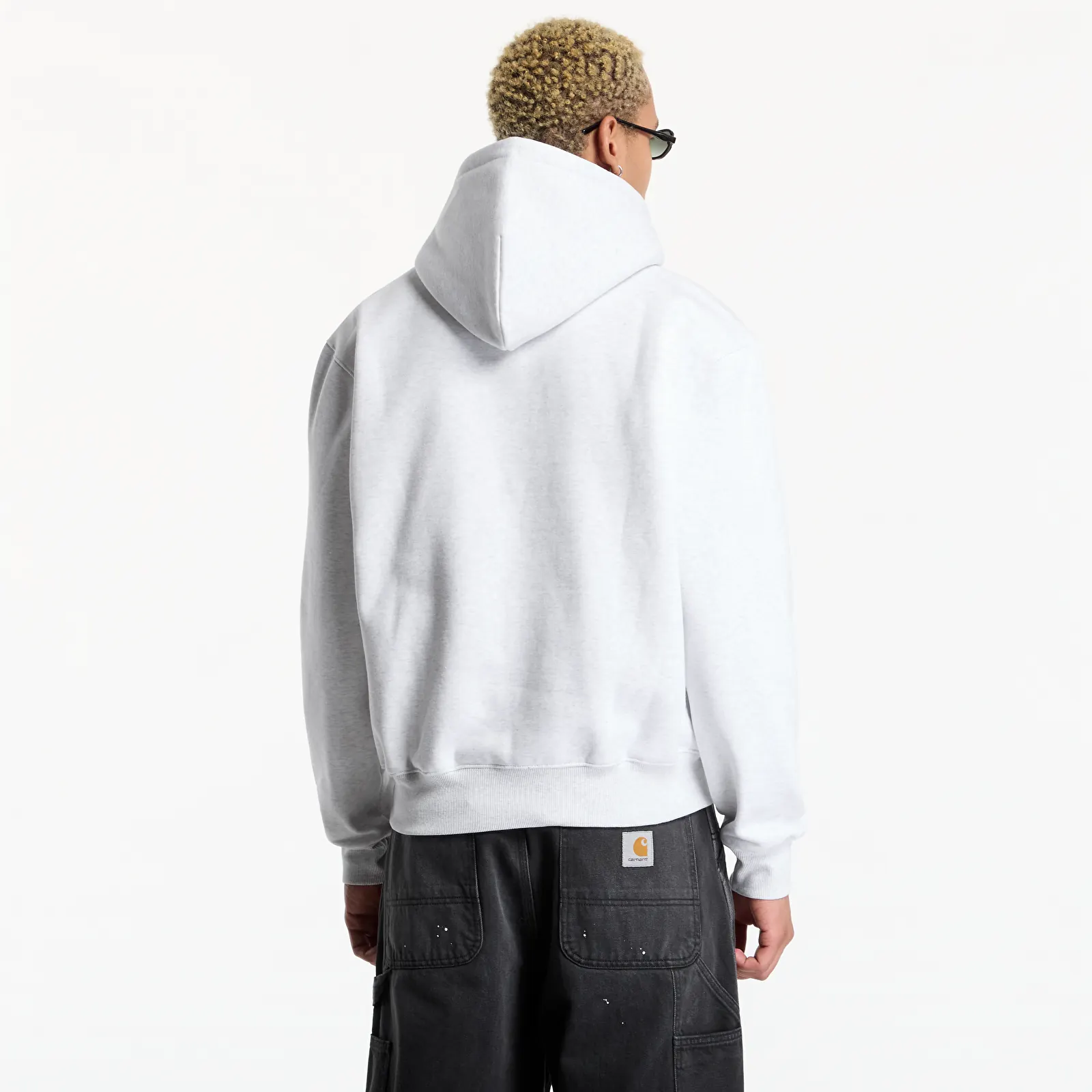 Men's sweatshirts Carhartt WIP Hooded Carhartt Sweat UNISEX Ash Heather/ Graphite