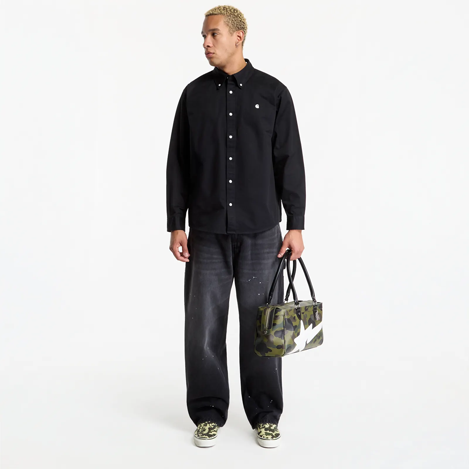 Košile Carhartt WIP L/S OG Madison Shirt UNISEX Black
