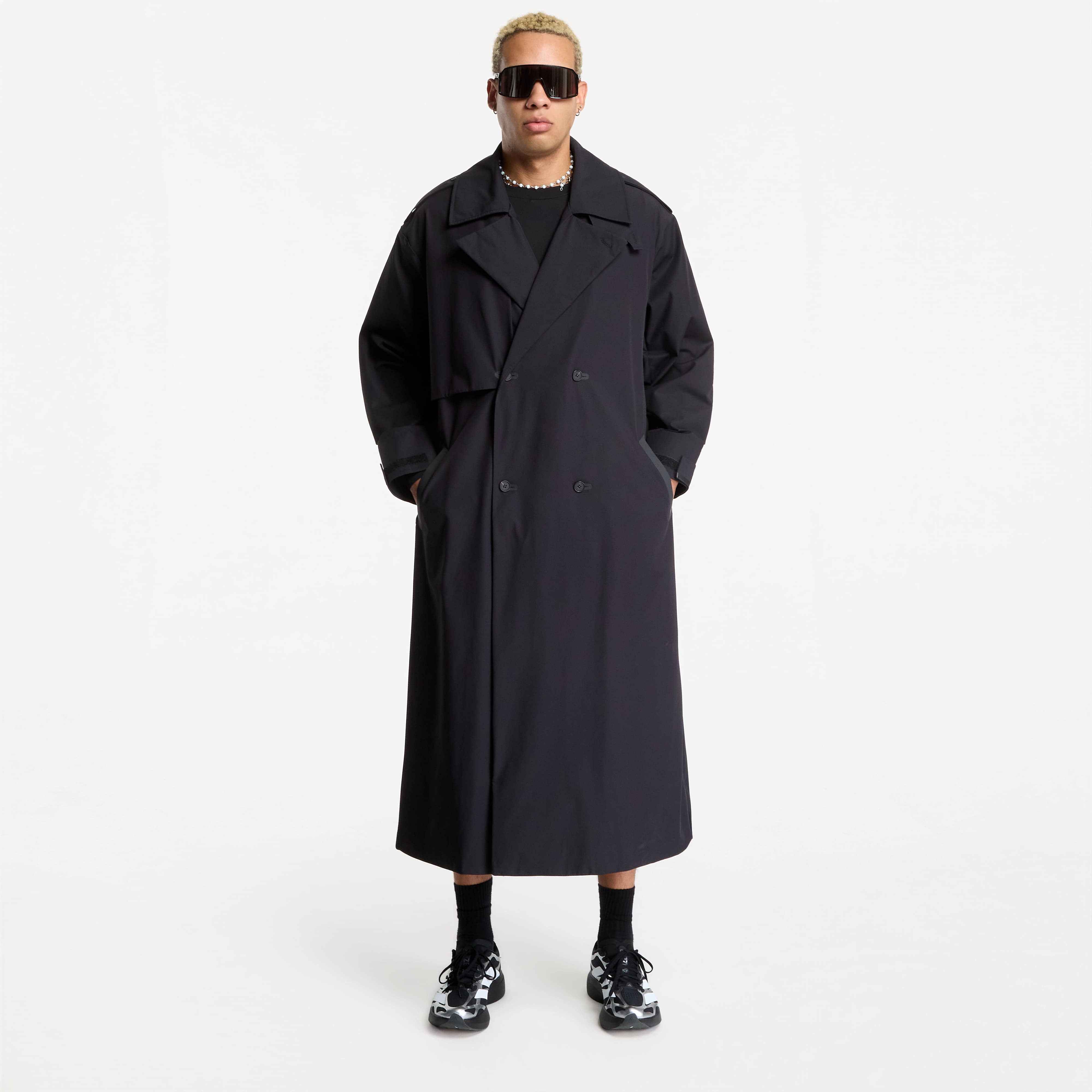 Палто adidas x entire studios Uniform Trenchcoat Black S