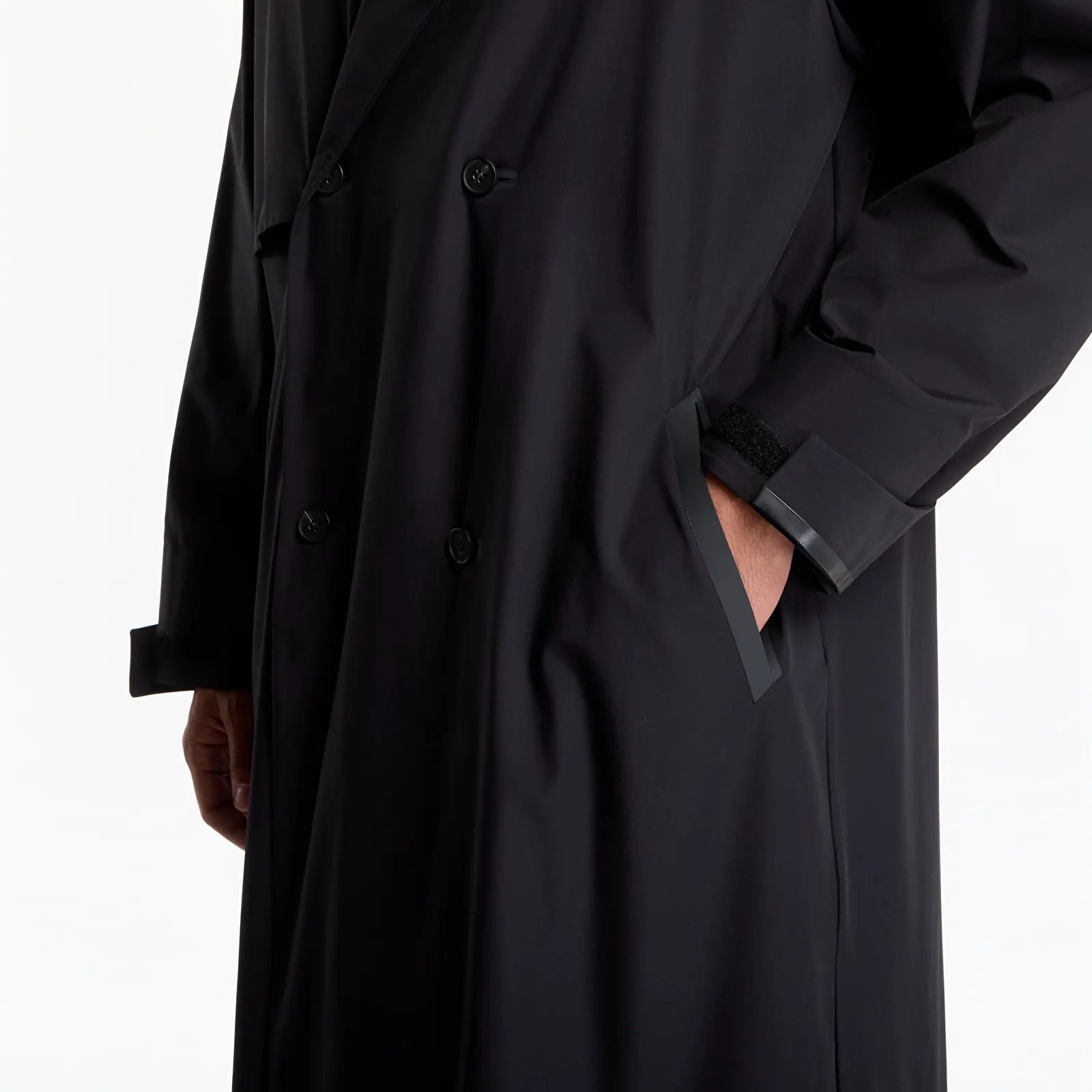 Pánské kabáty adidas x entire studios Uniform Trenchcoat Black