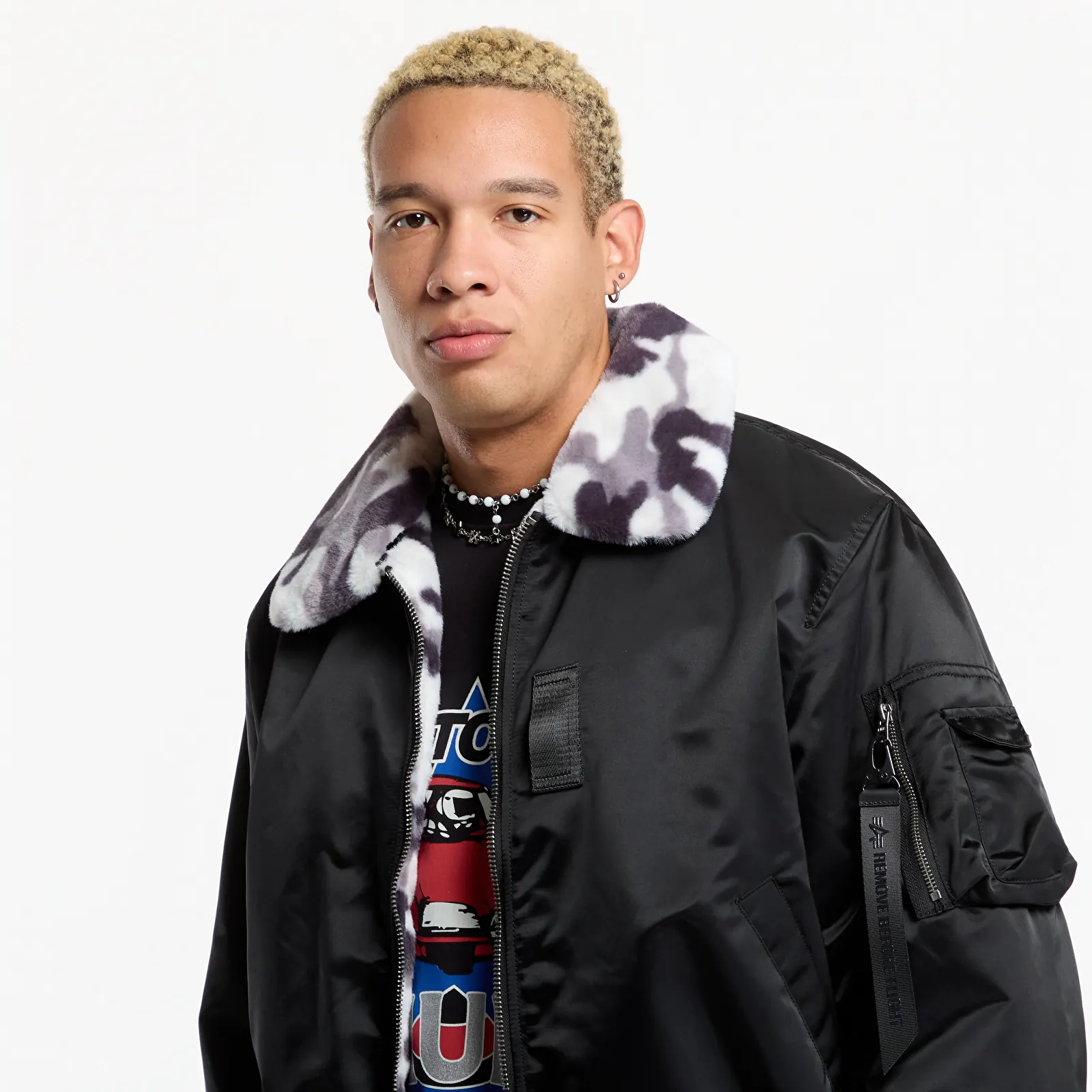 Pánské bombery Alpha Industries B-15 Reversible II UV Black