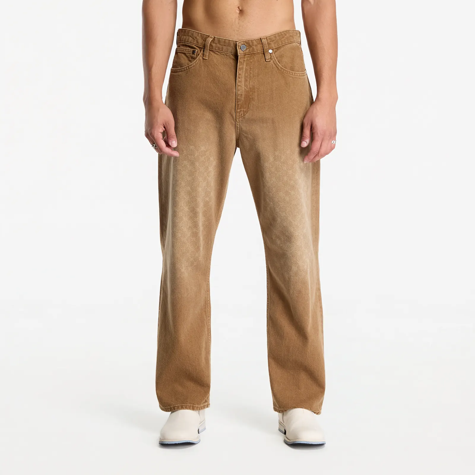 Jeans for menn Daily Paper Faded Monogram Amba Jeans Beige