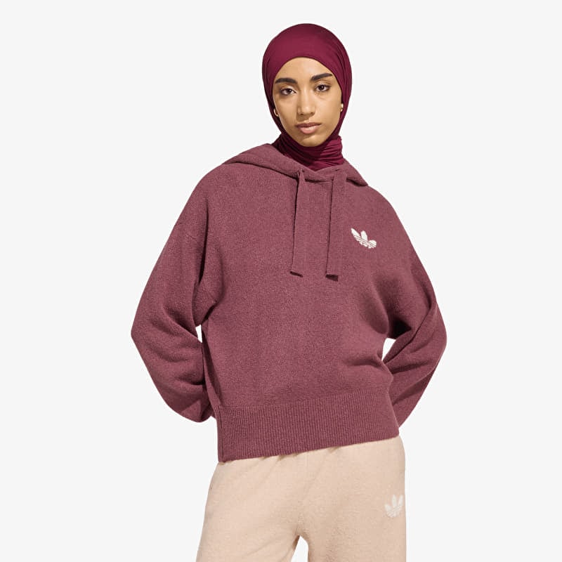 Sweater adidas Essentials Knit Hoodie Quiet Crimson