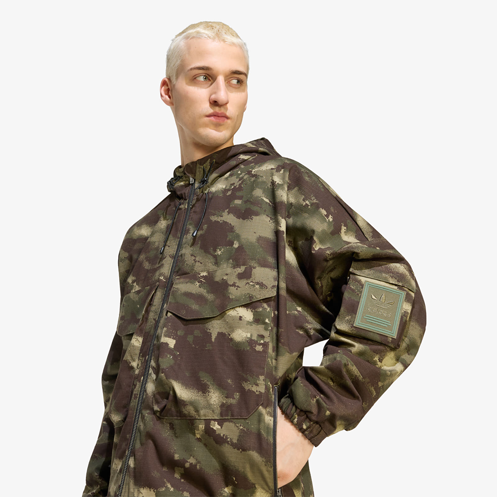 Vestes pour hommes adidas Camo Jkt Olive Strata