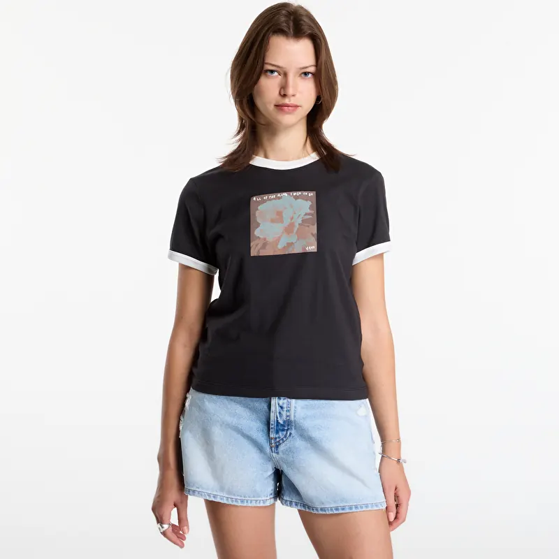 Tričko Vans Places I Wish To Go Ringer SS Tee Black