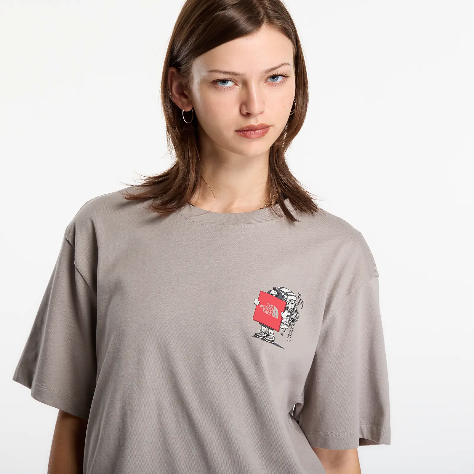 Miesten T-paidat The North Face Gear Up Get Out Relaxed SS Tee UNISEX Stone Slab
