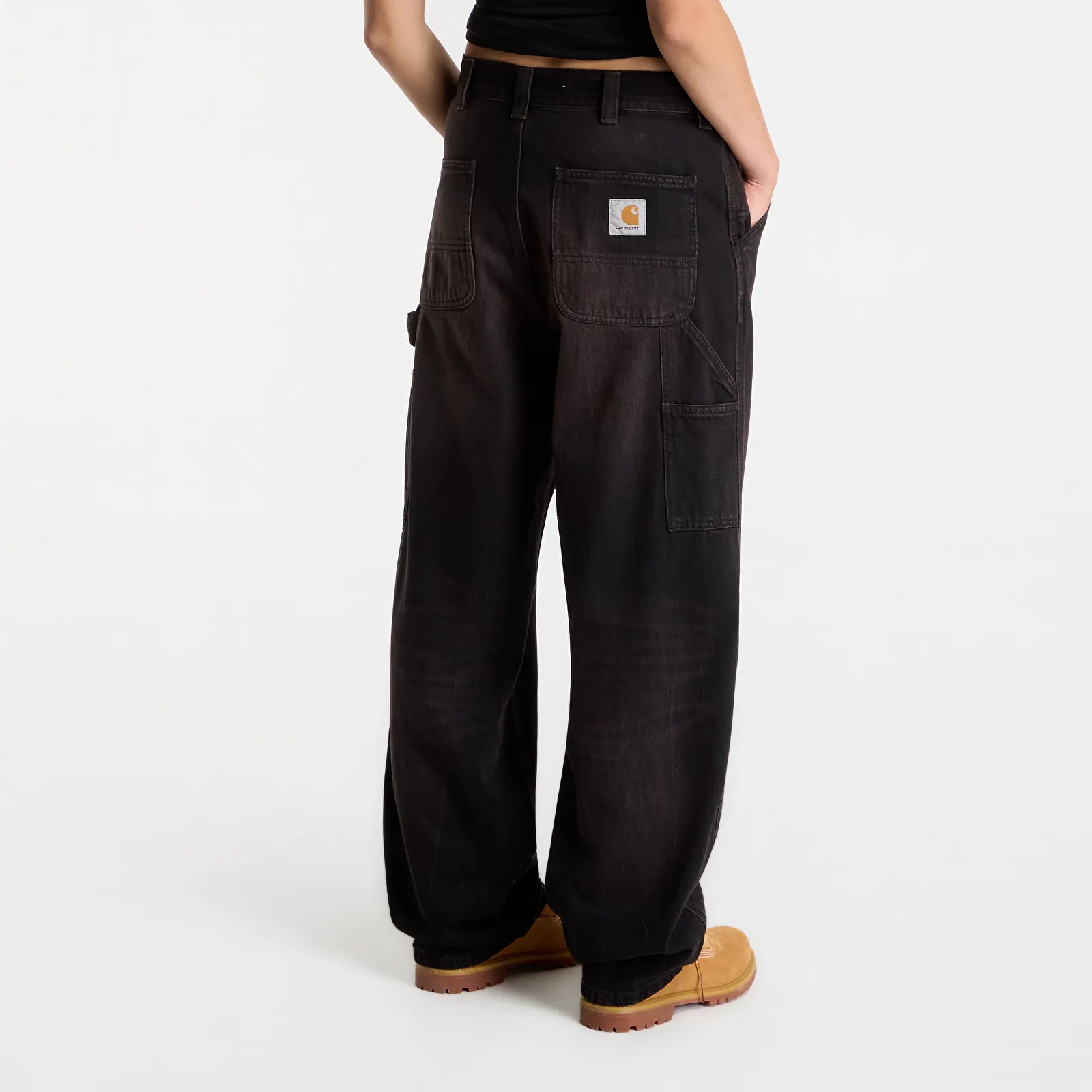 Jeans for menn Carhartt WIP OG Single Knee Pant Black Tobacco Used Wash