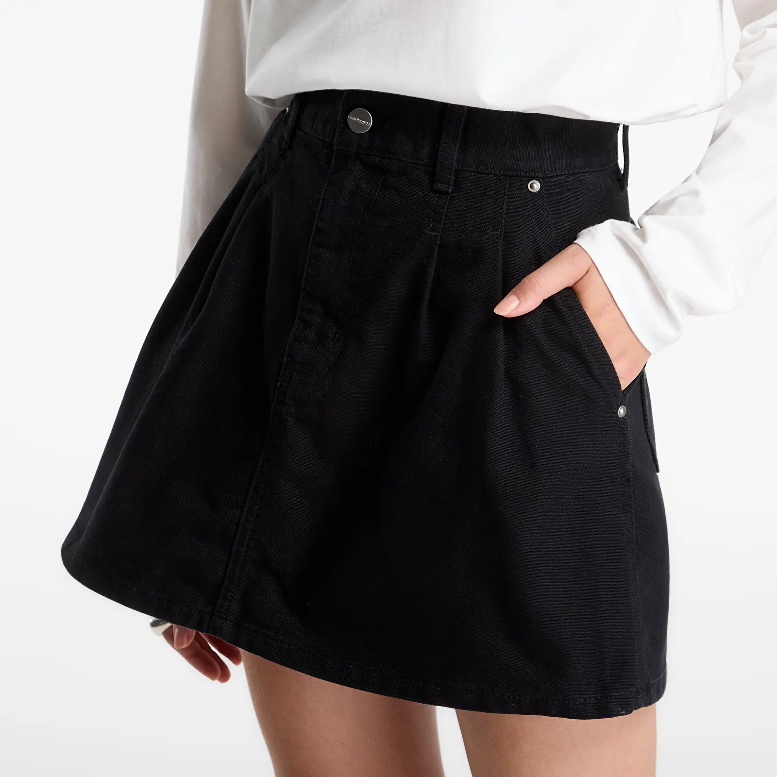 Женские юбки Carhartt WIP W' Billie Single Knee Skirt Black Stone Washed