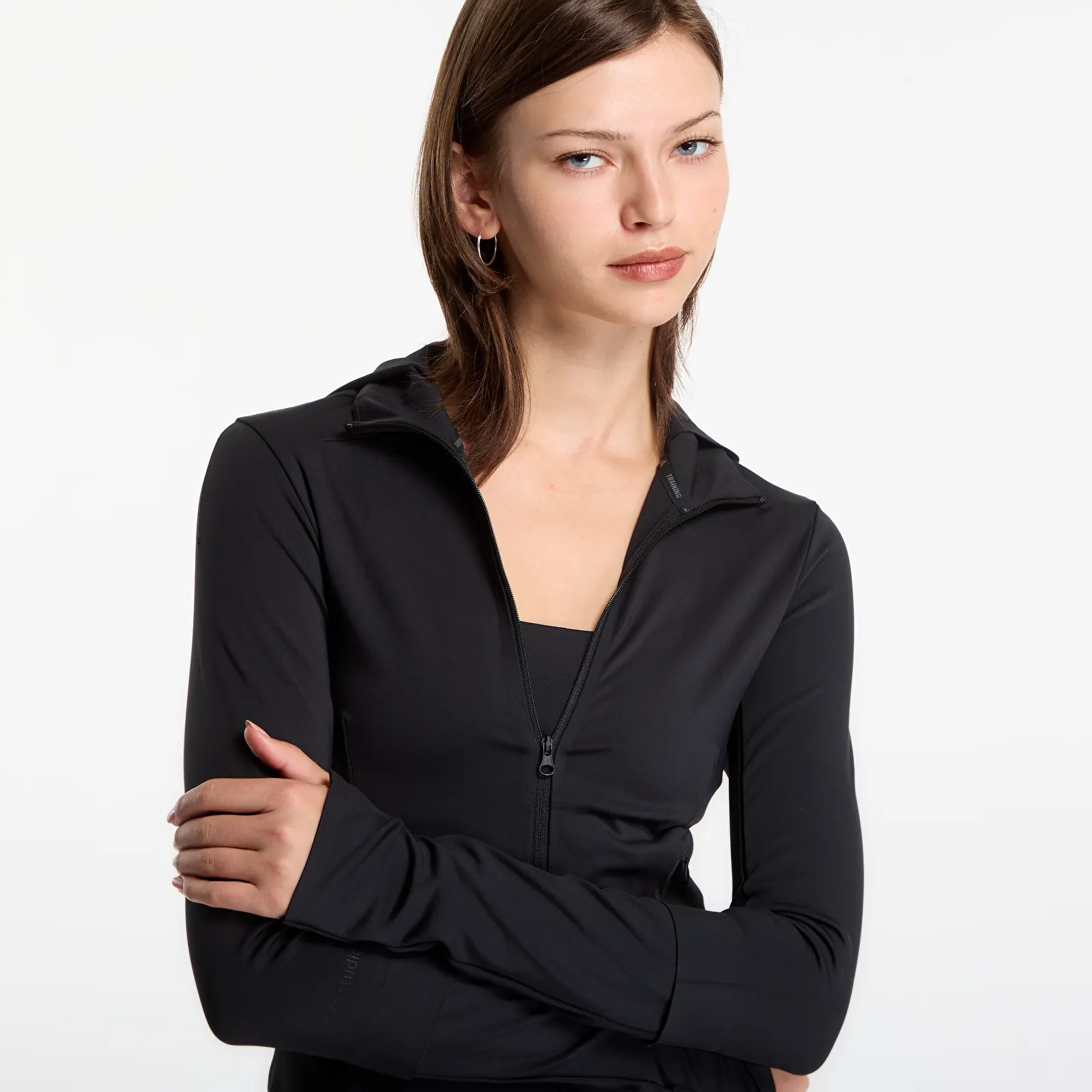 Sudaderas con capucha para mujer adidas x entire studios Training Midlayer Black