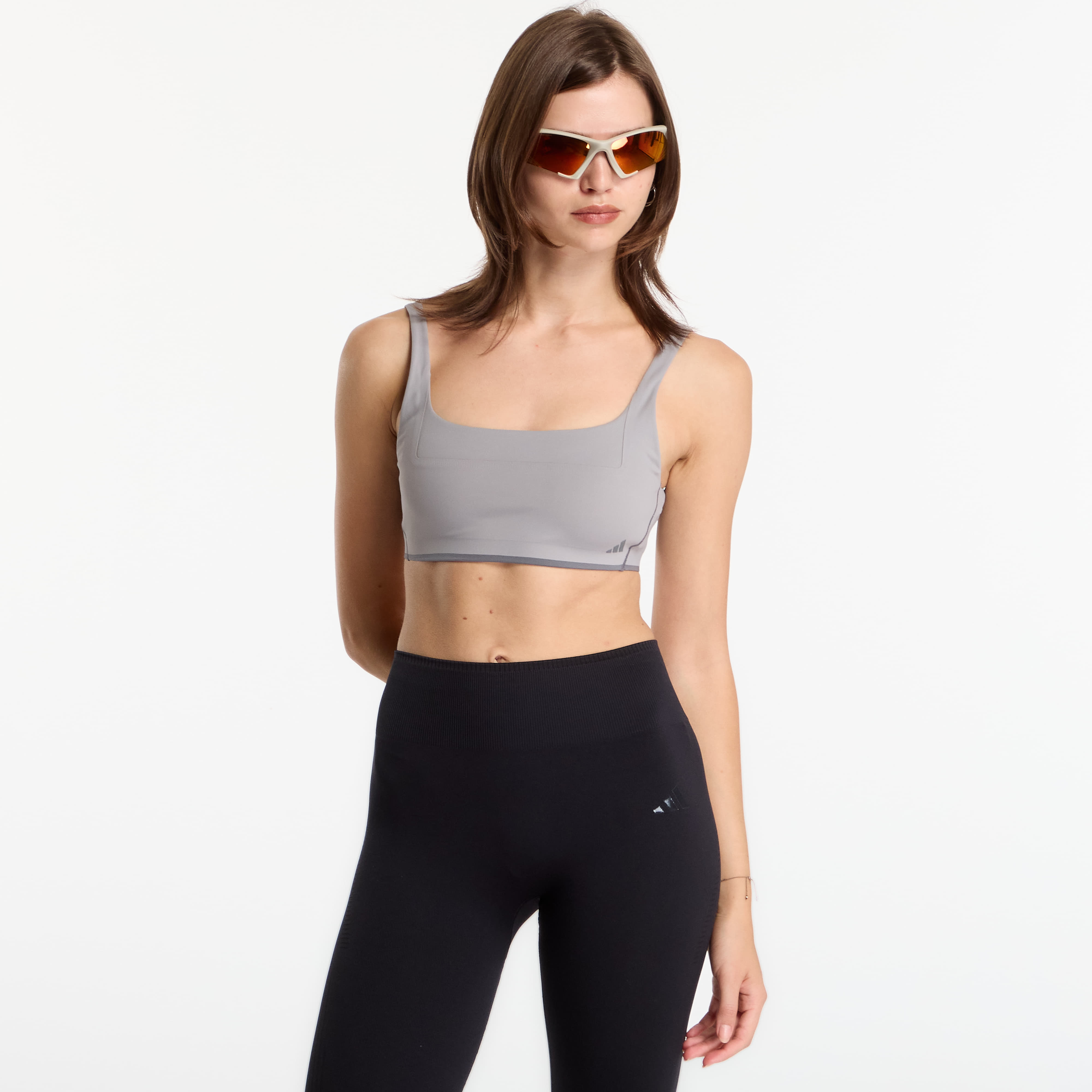 Сутиени adidas x entire studios Optime Training Low Support Bra Dove Grey L